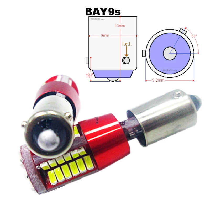 2X BA9S Canbus 57 SMD 3014 светодиодный Авто T4W BAX9S H6W BAY9S H21W белый 12V автомобильный боковой Клин зазора двери маркер обратный фара