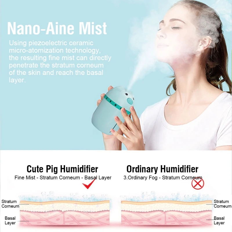 Домашний мультяшный поросенок Usb увлажнитель Многофункциональный