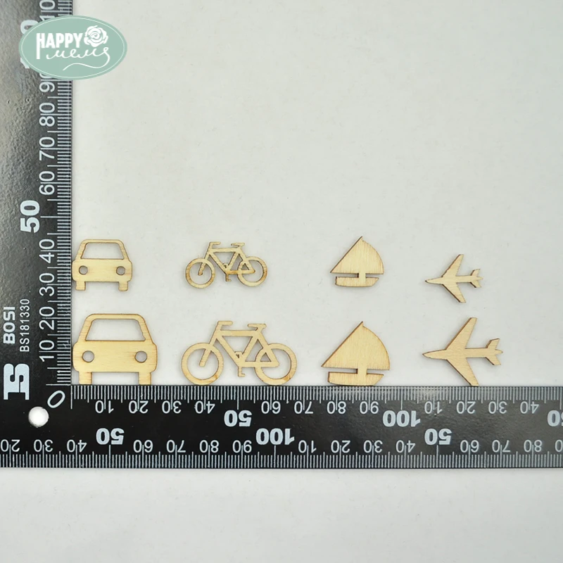Happymems деревянные формы автомобилей лодки велосипеды самолет 24 шт 8 видов стилей