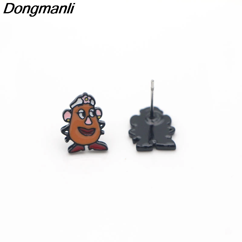 P3196 Dongmanli Mr. Картофельная Голова дети серьги гвоздики для женщин эмалированная нержавеющая сталь пирсинг ювелирные изделия из Кореи подарки для девочек