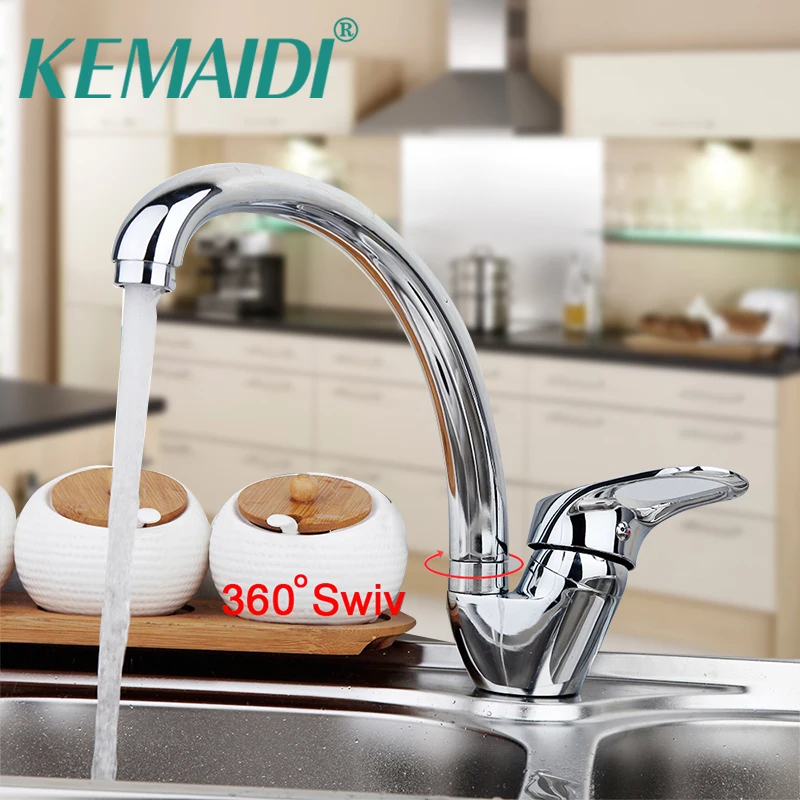 KEMAIDI RU, простой 360 Вращающийся шарнир, кухонный кран для горячей и холодной воды, кран для чистой воды, смеситель для питьевой воды