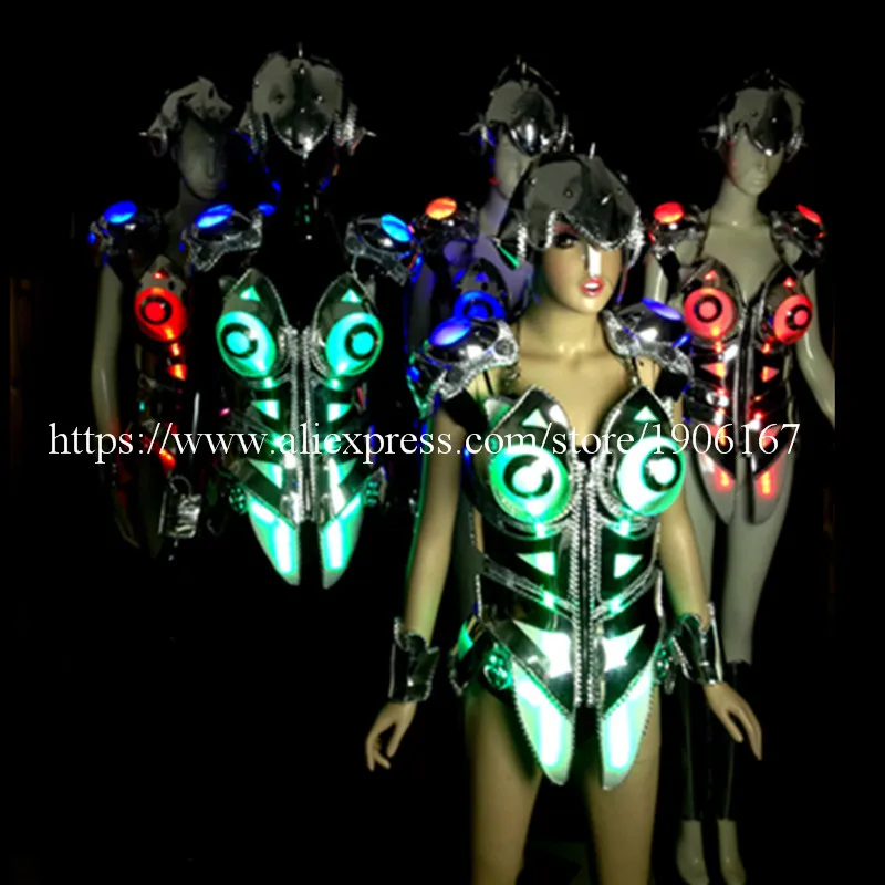 2 набора посеребренные зеркальные бальные костюмы со светодиодной подсветкой