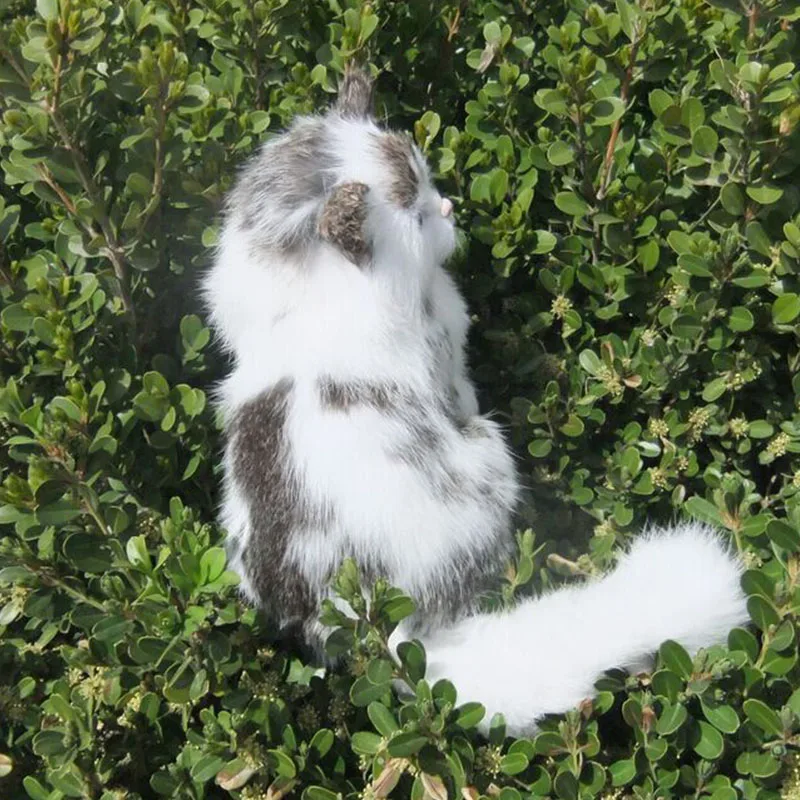 Моделирование милый кот мяу креативный подарок украшения сада меховые игрушки