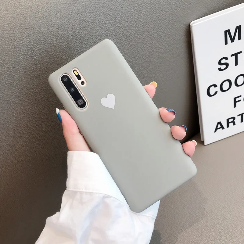 WK88-AiXinGray SoCouple Мягкий ТПУ чехол для телефона для huawei P20 P30 Pro P10 плюс Коврики 20 10 30 Pro Honor 10 10i 20 8X 9X Nova 3 3i Карамельный цвет чехол - Цвет: WK88-AiXinGray