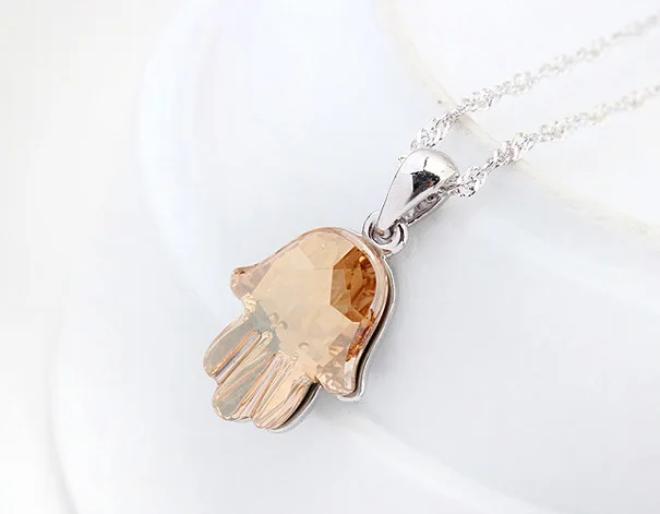 Женские ожерелья и кулоны от Swarovski Fatima Hamsa модные амулеты турецкие ювелирные