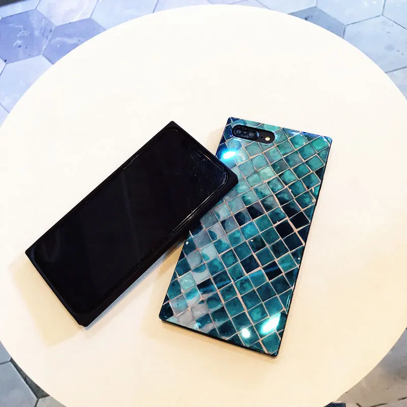 Роскошная квадратная силиконовая форма Coque для i Phone 6 7 X Plus чехол для Apple чехол для iPhone 6 6s 8 силиконовый Coque Shell ipone 6 s Capinha