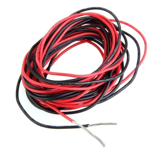 1 м красный + черный силиконовый провод 12AWG 14AWG термостойкий мягкий кабель |