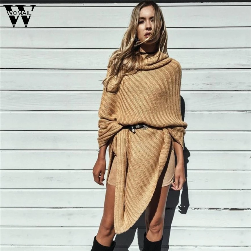 CharmDemon Women Loose Knitted Sweater Casual Jumper Tops Shawl jr6.6A | Женская одежда