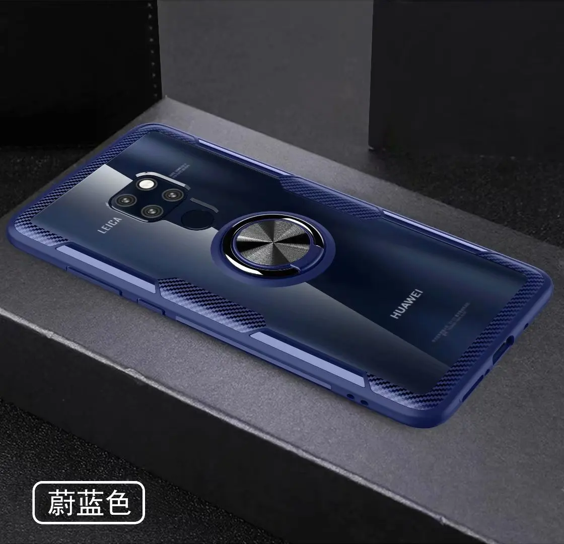 Для huawei mate 20 Pro Чехол с кольцом-подставкой магнит прозрачный противоударный защитный чехол на заднюю панель для huawei mate 20 20pro