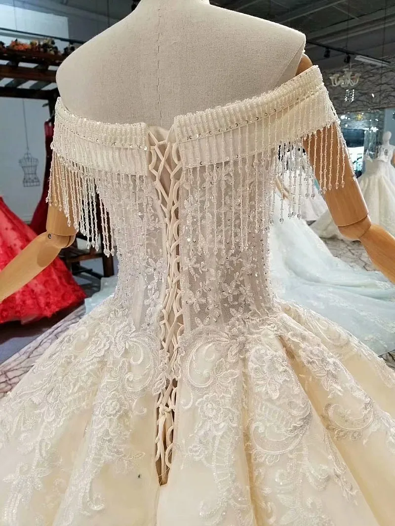 LS087891 сексуальное свадебное платье с открытыми плечами v образным вырезом на