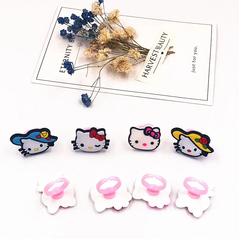 8 шт./компл./комплект милые кольца для девочек с рисунком hello kitty|Кольца| |