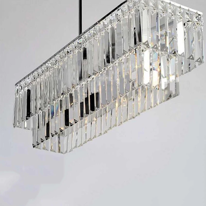 Современная хрустальная люстра s прямоугольсветодиодный светодиодсветильник