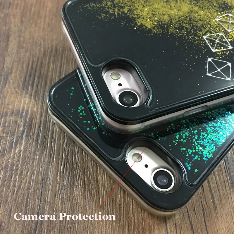 Kerzzil Glitter Flowing Liquid Tetris Hard Case For iPhone7 Phone Cover iPhone 6 6S Plus 7plus Stars Shining Back Capa |