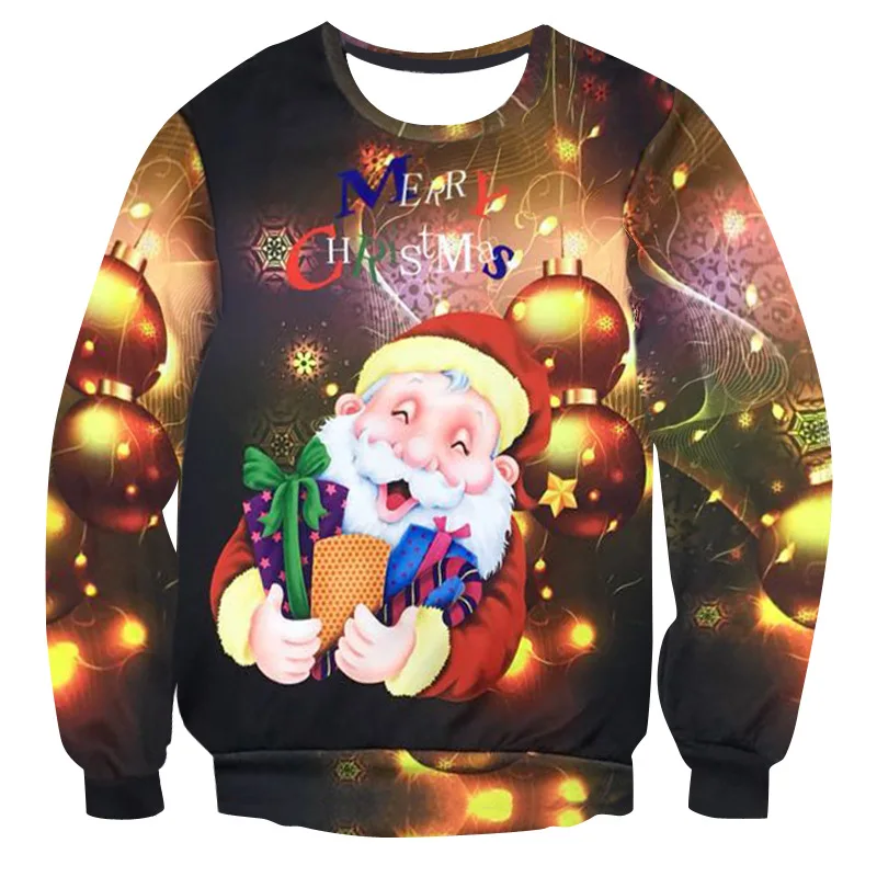 

2021 Printing Men Women 3D Ugly Christmas sweater Vacation Santa Elf Funny Womens Men Sweaters Tops Autumn Winter Clothing