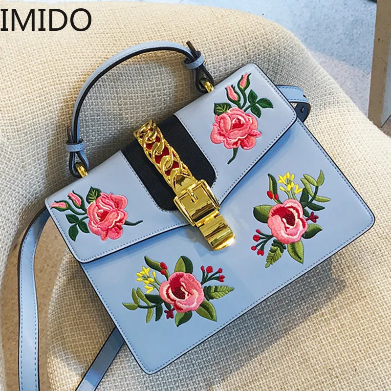 IMIDO роскошная Брендовая женская сумка с цветочным узором высокое качество через
