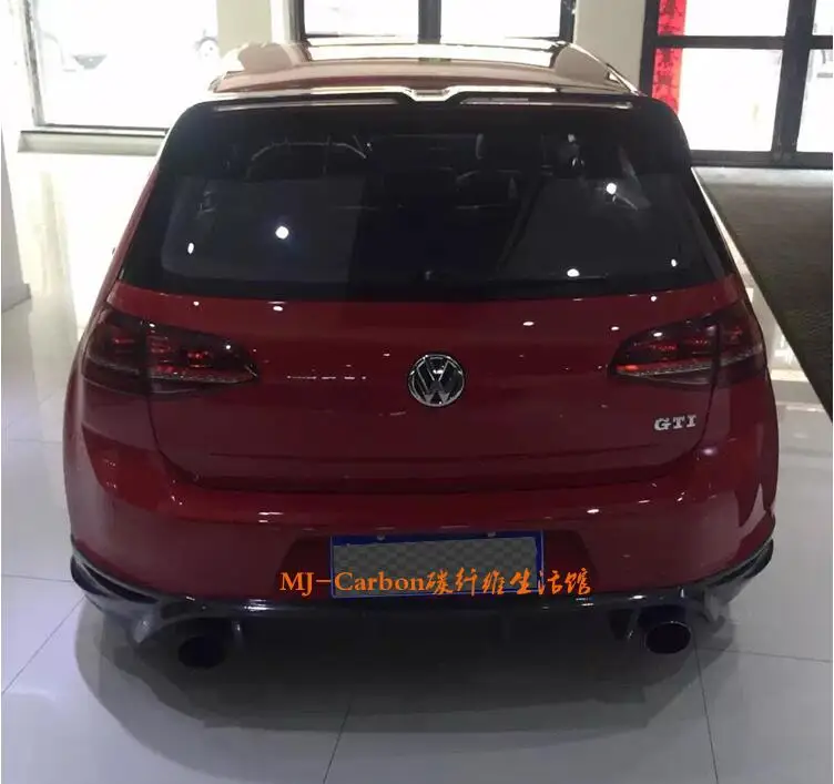 Углеродного волокна задний бампер спойлер, диффузор для Volkswagen VW GOLF 7 GTI быстро EMS