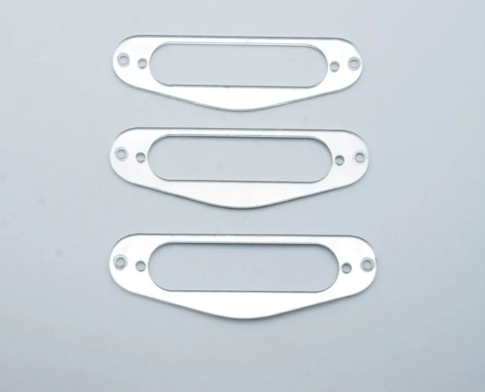 

KAISH 3x Silver Mirror Guitar Single Coil Pickup Surround Ring for Sized Pickup