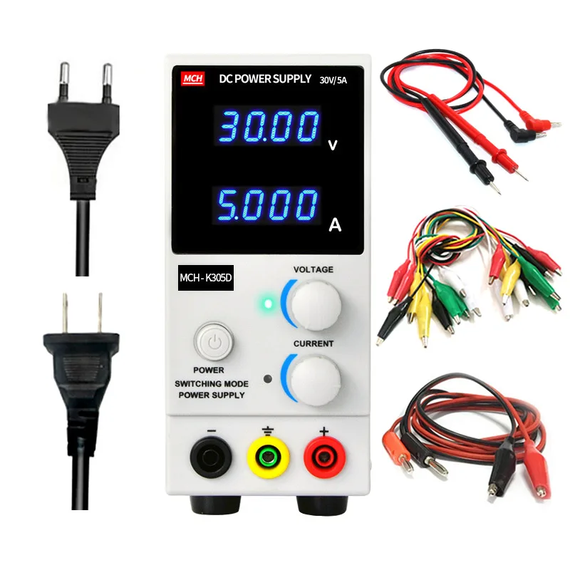 MCH K305D DC Регулируемый Питание высокой точности 4 цифры дисплей для ремонта печатных плат для лабораторий Напряжение регулирования Питание