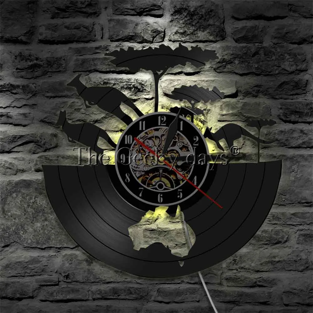 1 шт. настенные часы кенгуру 12 дюймов|wall clock|record wall clockvinyl record clock |
