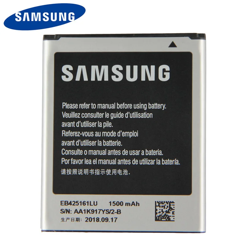 samsung EB425161LU Батарея для samsung GT-S7562L S7560 S7566 S7568 S7572 S7580 i8190 S7582 SM-J105H J1 1500 мА-ч