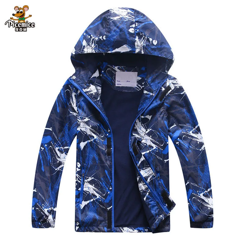 

2021 Spring Autumn Waterproof Kids Sport Jackets Children Polar Fleece Warm Coats Boy Outerwear Windproof HoodieBoys Jackets