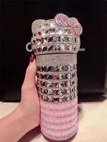 300ml cute handmade girl diamond encrusted thermal water cup