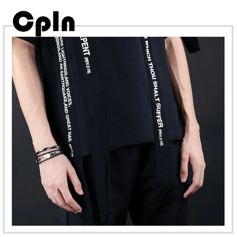 Cpln 2019 креативный мини гитара кожаный браслет для мужчин и женщин Ретро Многослойные тканые титановые