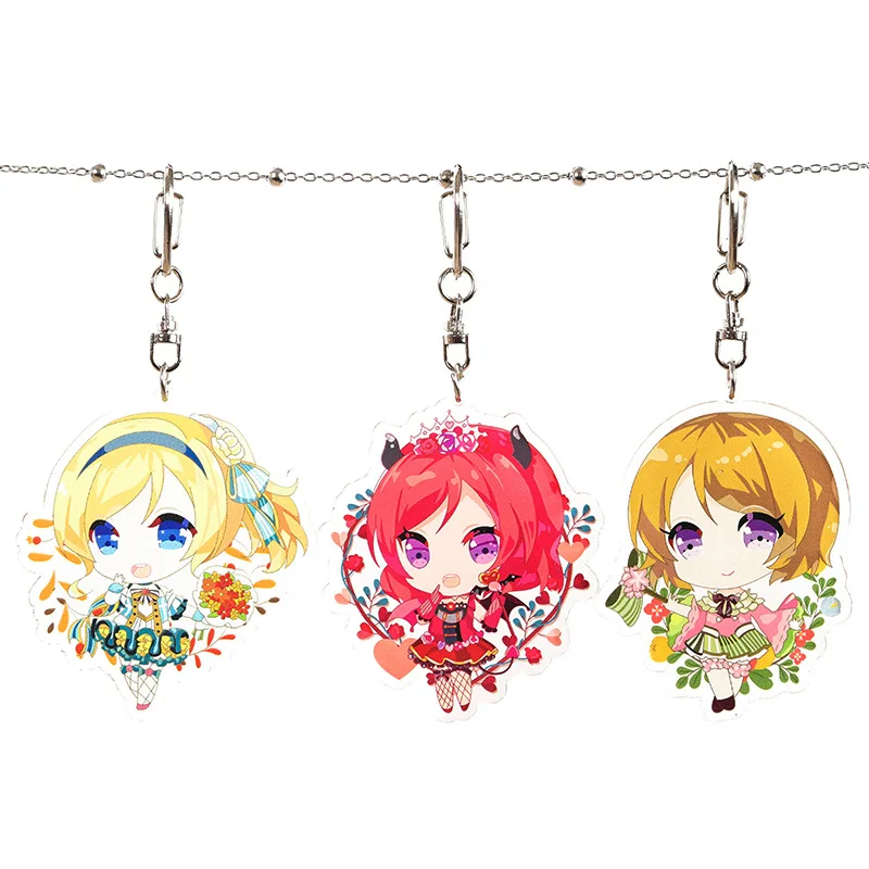 Мультфильм LoveLive Minami Kotori акриловый брелок Nozomi Tojo Sonoda Umi модные милые Подвески брелки brelok do kluczy подарки