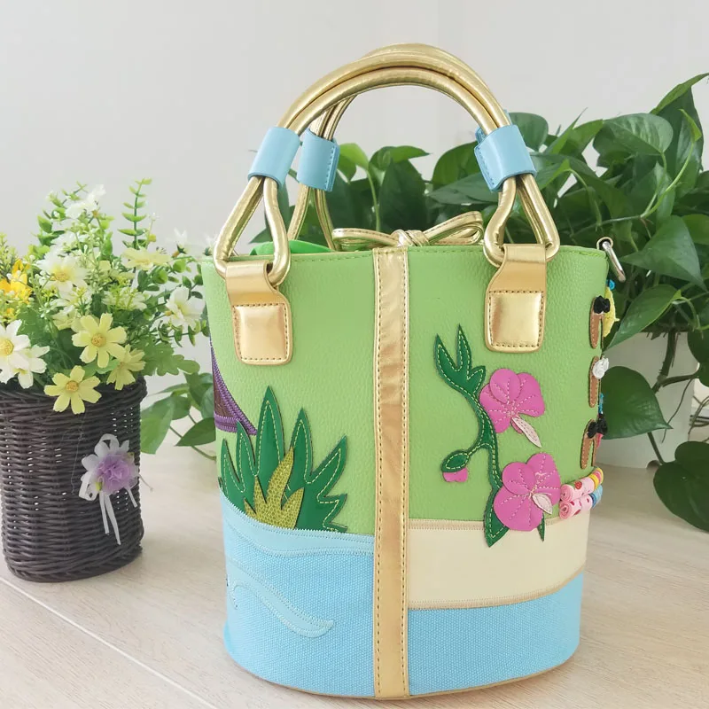 Женская сумка мешок с вышивкой принтом|fashion handbag|handbags fashionfashion women handbag |