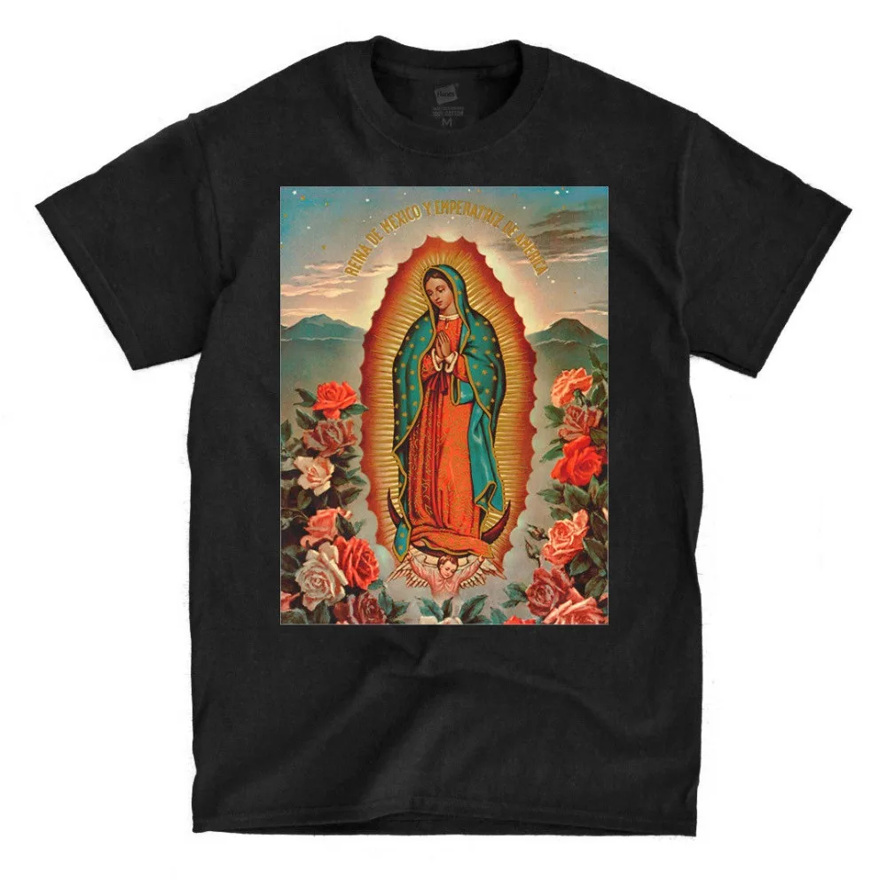 Дева Мария черная рубашка быстрая доставка! Высокое качество! Новинка лета 2019