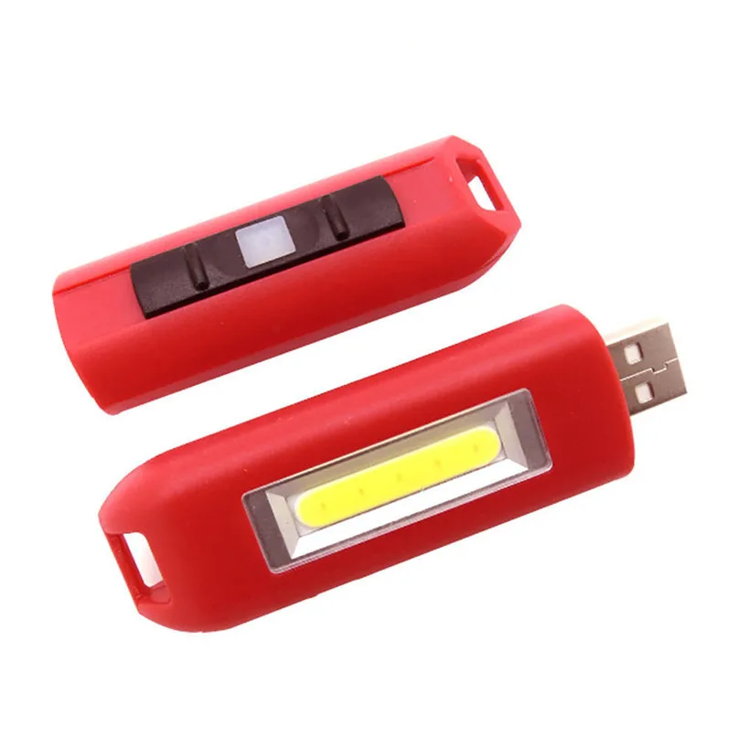 10PCS Portable mini flashlight key chain USB rechargeable lamp outdoor | Освещение