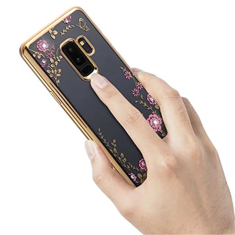 Прозрачный мягкий чехол из ТПУ с цветочным узором для Samsung Galaxy Note 9 S8 S9 Plus A8 2018 8 |