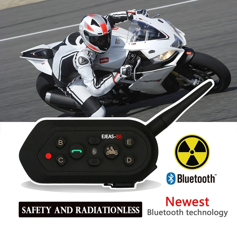 2 шт. EJEAS V6 мотоциклетный Интерком Bluetooth шлем гарнитура динамик Мото Аксессуары 1
