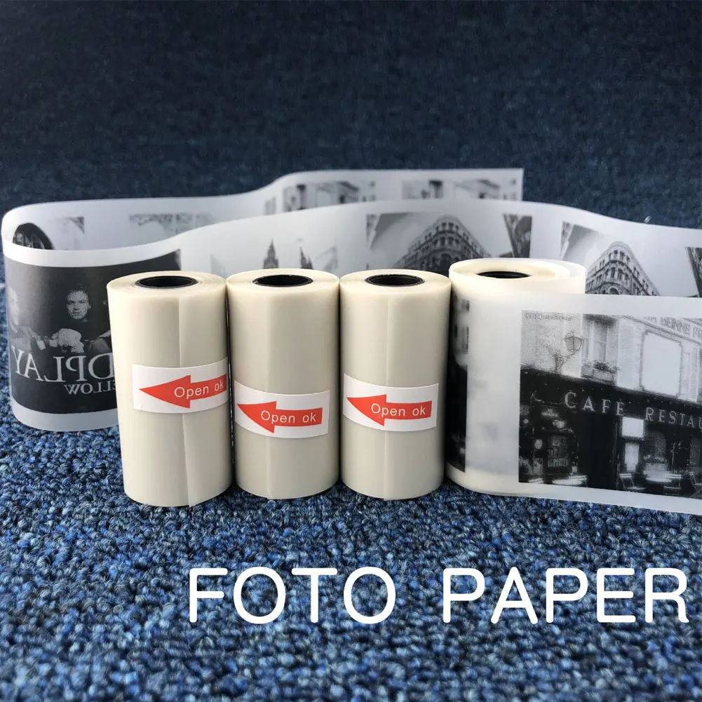 57x30 мм полупрозрачная термопечатная рулонная бумага для фотопринтера