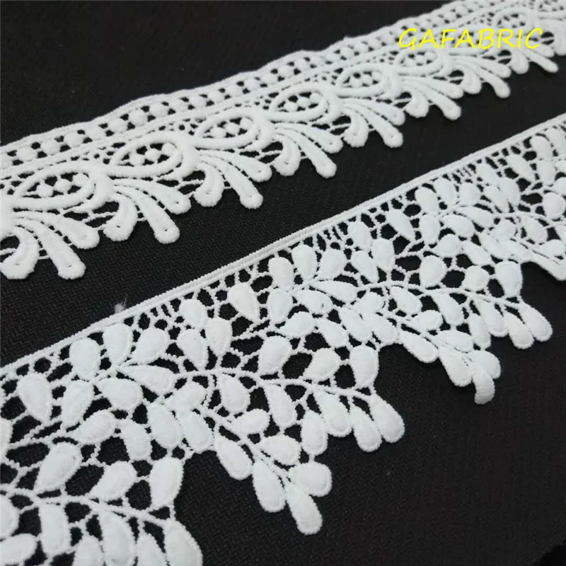 

Sewing lace fabric Embroidered lace Fabric Leaf pattern DIY Craft Supplies Lace trim 1yard