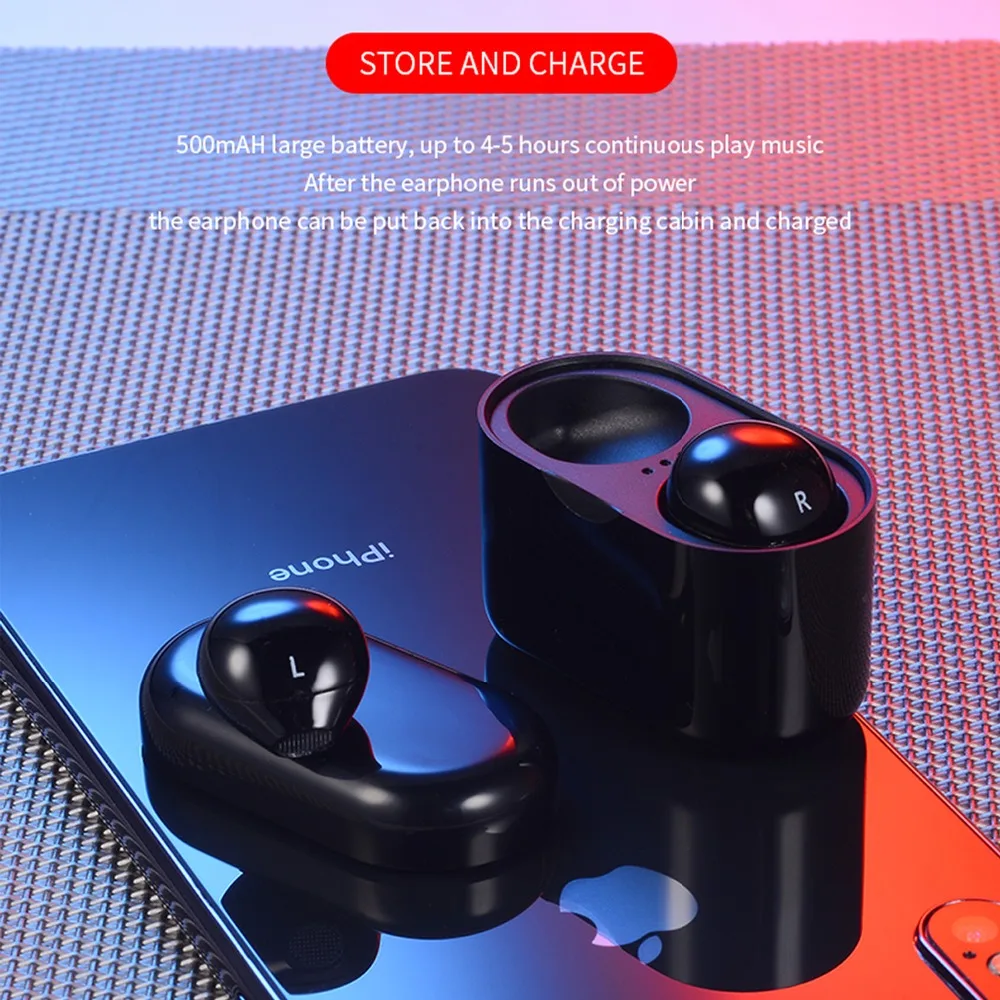 Наушники-вкладыши TWS True Wireless мини-гарнитура Twins стереонаушники Bluetooth беспроводные