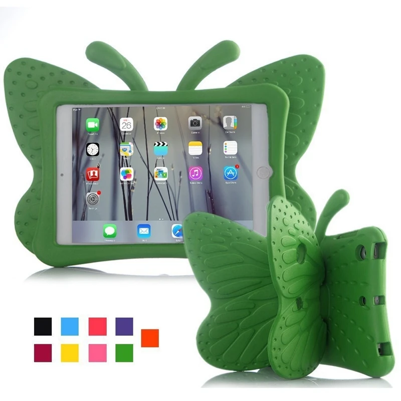 Мультяшная бабочка стоячая таблетница для iPad Mini 1 2 3 4 крышка дети Безопасный EVA