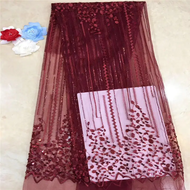 2019 Высококачественная французская нигерийская тюль с блестками африканская