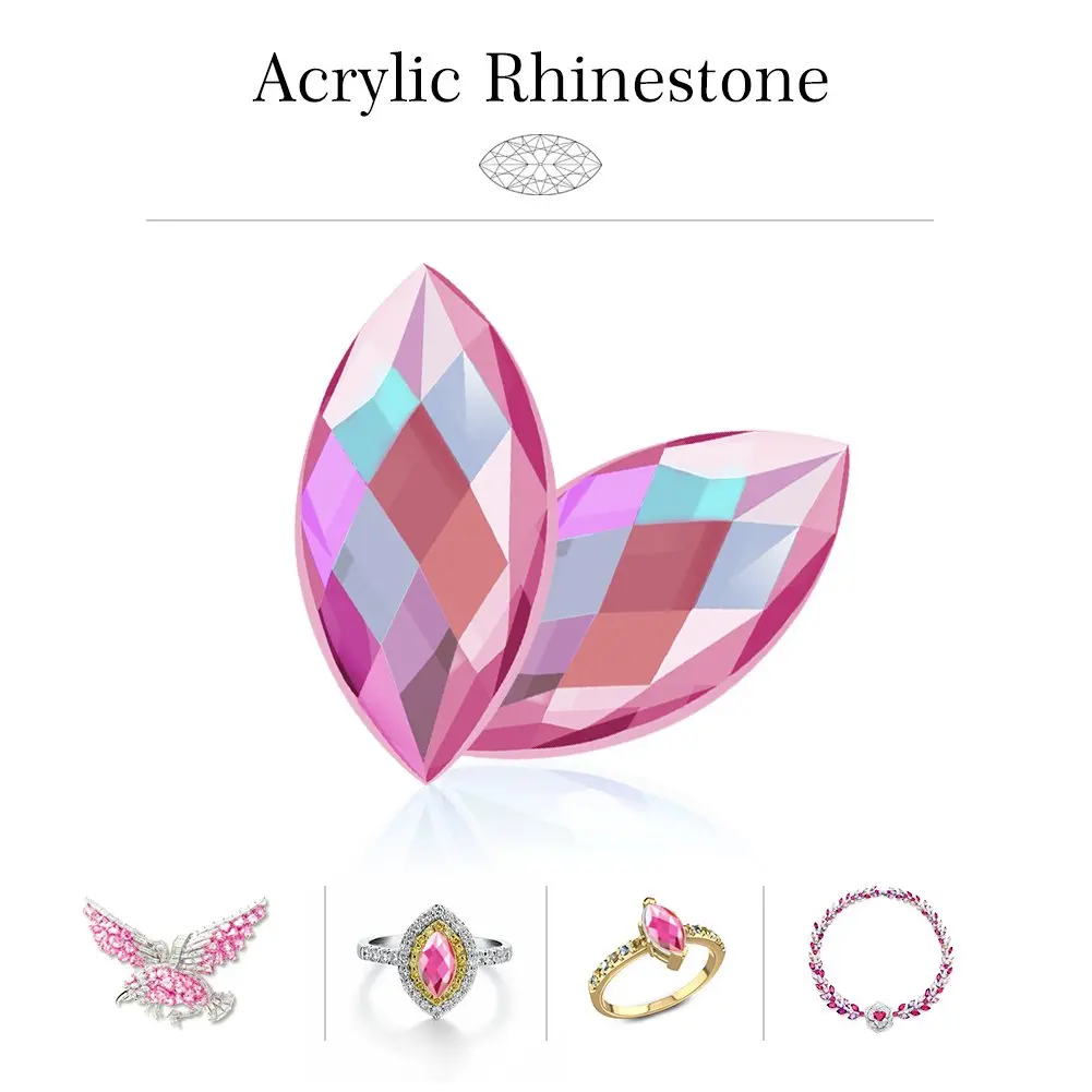 Стразы для ногтей в форме конского глаза 1000 штук|Стразы и украшения| |