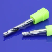 2pc 3a 8mm class cnc end mill one single flute spiral cutter for mdf carbide milling cutter pvc wood cutter