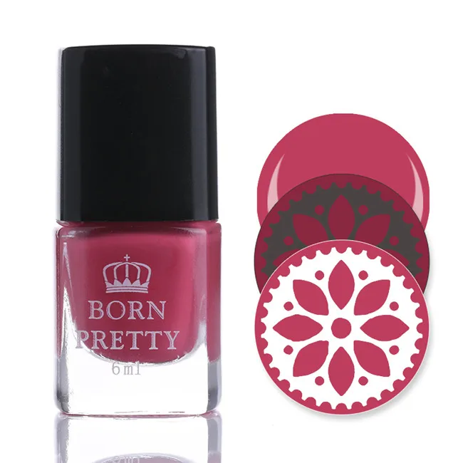 BORN PRETTY 15 мл/6 мл чистые цвета ногтей лак для стемпинга сладкий стиль стемпинг ногтей покрытие 72 Цвета Доступные лаки для ногтей - Цвет: 6ml w