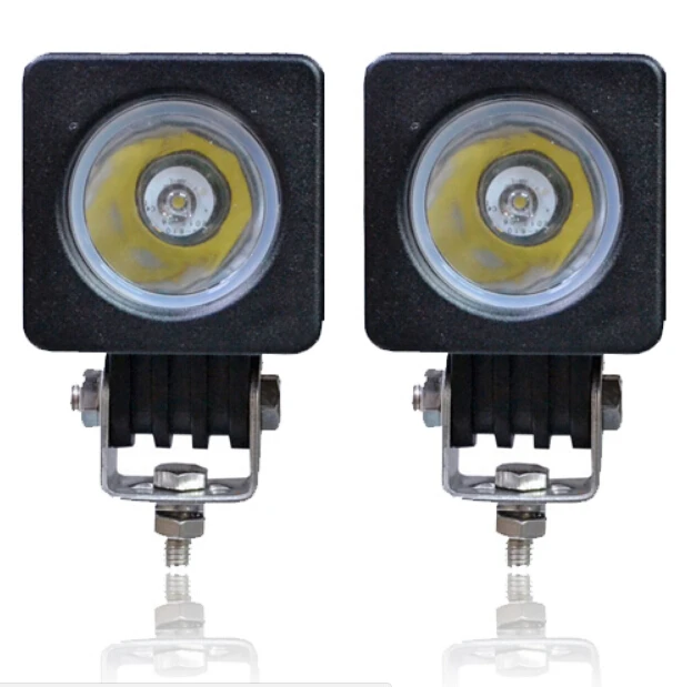 2pcs/lot 10w Led Work Light Square Round Driving Spot Flood Lamp 12V Car Auto SUV ATV 4X4WD Offroad Motorcycle Truck Headlight | Автомобили