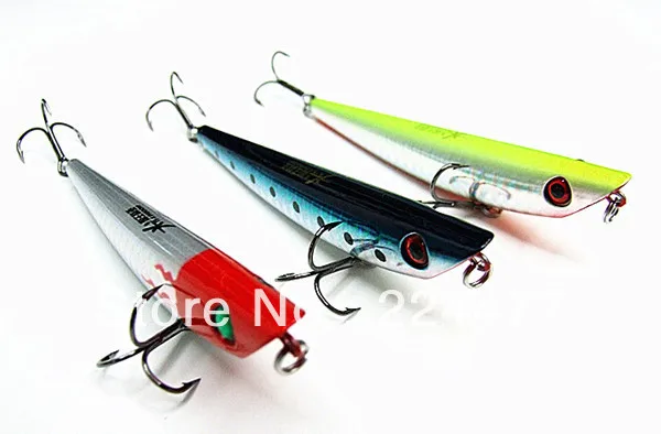

9.5cm/10g Floating Type Three Color Fishing Baits Popper Hard Plastic Baits VMC Hook High Quality