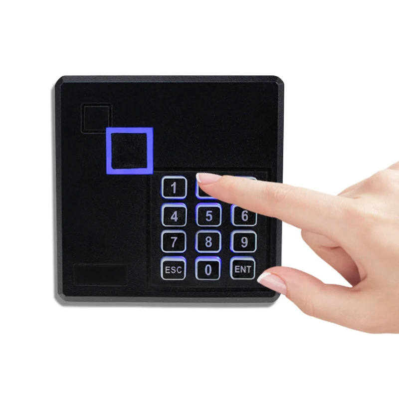 

IP65 Водонепроницаемый RFID-считыватель, считыватель карт доступа 125 кГц/13,56 МГц, смарт-карта с блокировкой клавиатуры со светодиодом для дверно...