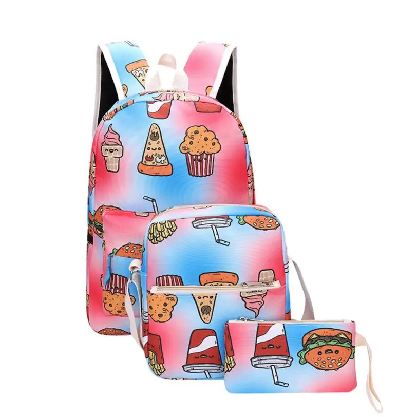 3 шт. модные школьные рюкзаки для девочек сумка через плечо ручки Студенческая