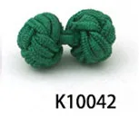 K10042 10 пар/партия, Новые запонки Шелковый узелок, высококлассные мужские классические двойная веревка с шаровым узлом, запонки ручной работы, шелковые узлы, запонки - Окраска металла: K10042