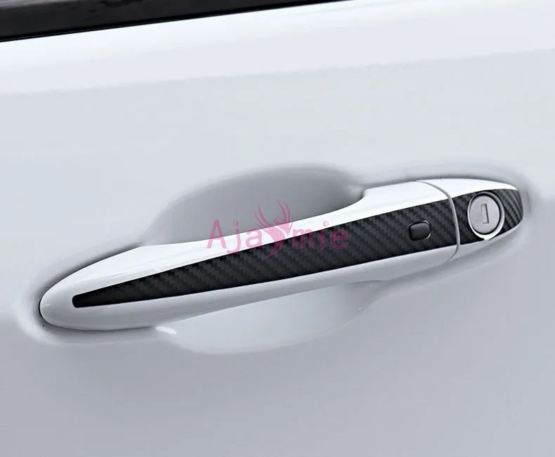 Car Styling Carbon Fiber Color Door Handle and Bowl insert Sticker Film With Smart Hole 2017 2018 For Jeep Compass Accessories | Автомобили