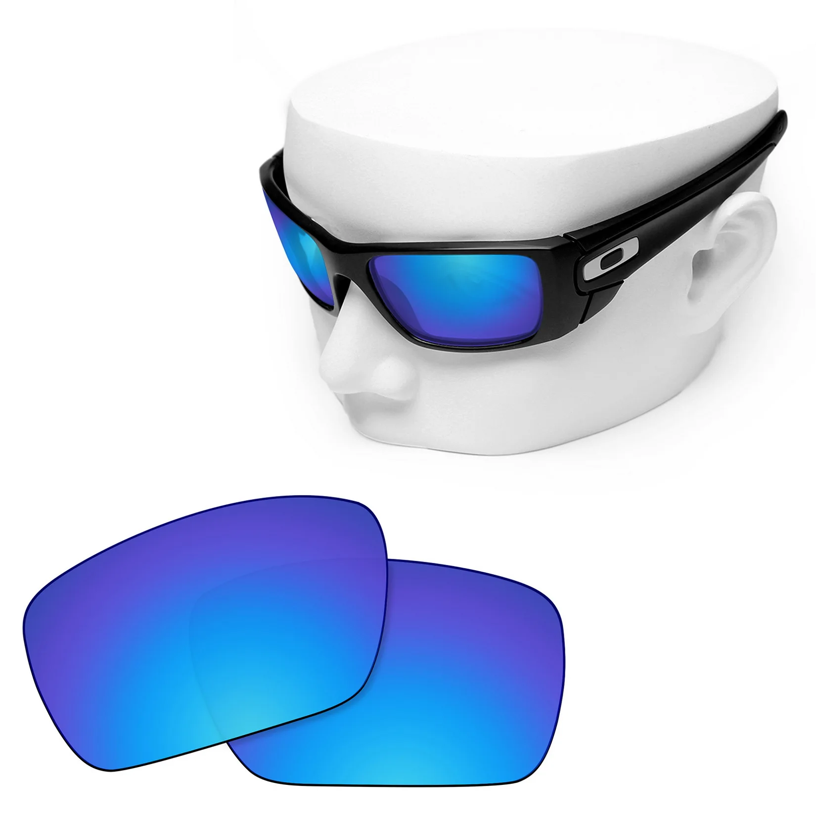 

OOWLIT Polarized Replacement Lenses Blue Mirror for-Oakley Fuel Cell Sunglasses