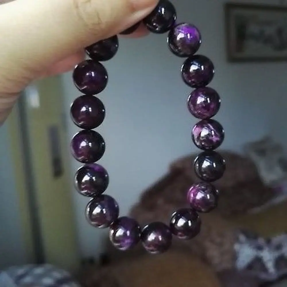 Top Quality Natural Purple Sugilite Gems Round Beads Bracelet 13mm AAAA Genuine Healing Charming Stone AAAAA | Украшения и