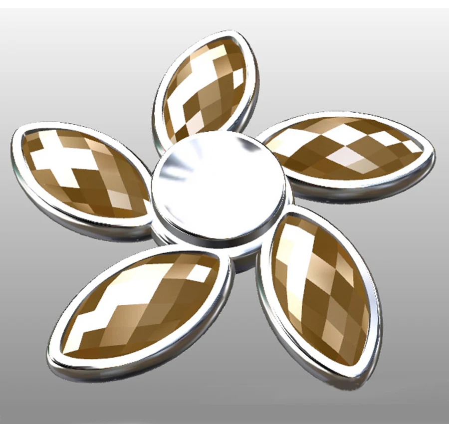 50 ШТ. Diamond Flower EDC Игрушки Треугольной Металла Непоседа Spinner Металл